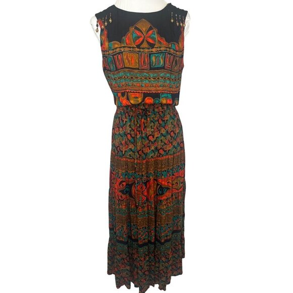 Carole Little Dresses & Skirts - Carole LIttle  Tribal Aztec Vintage Maxi Dress Ladies Size Large Sleeveless